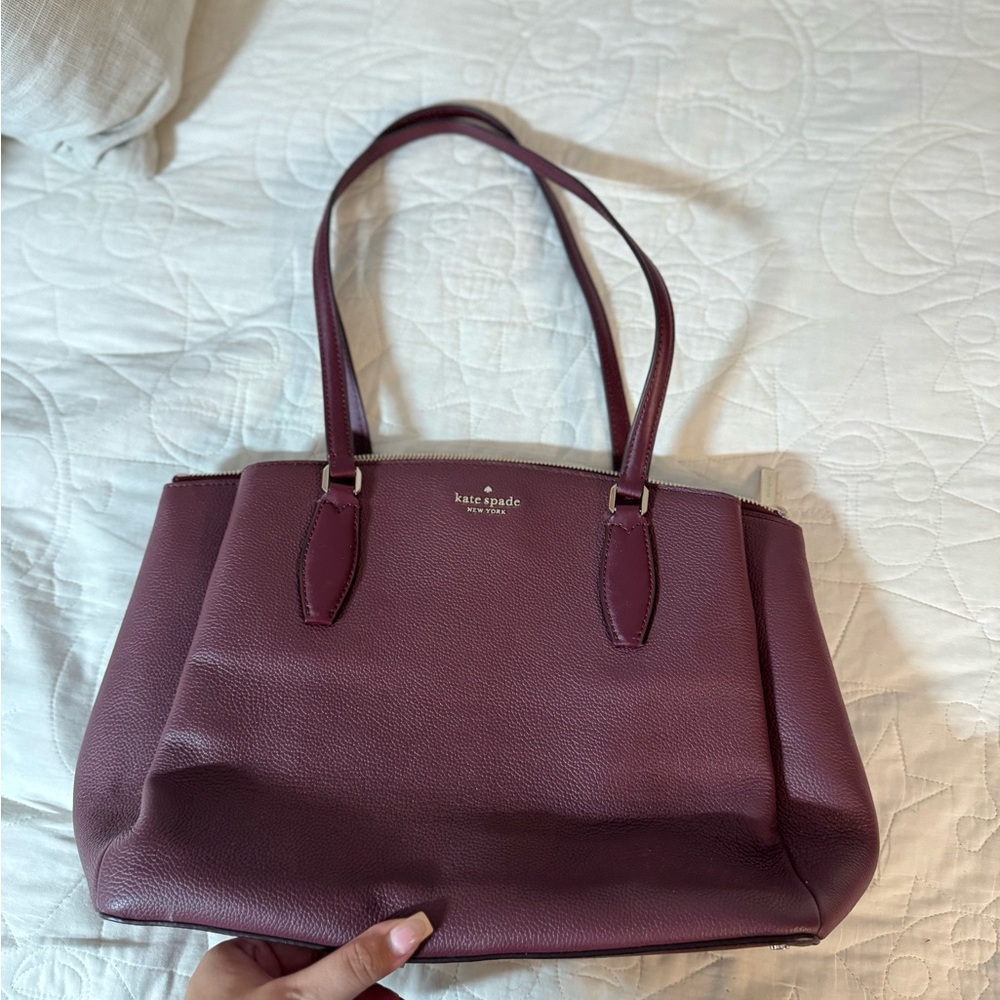 Kate Spade maroon/burgundy tote
